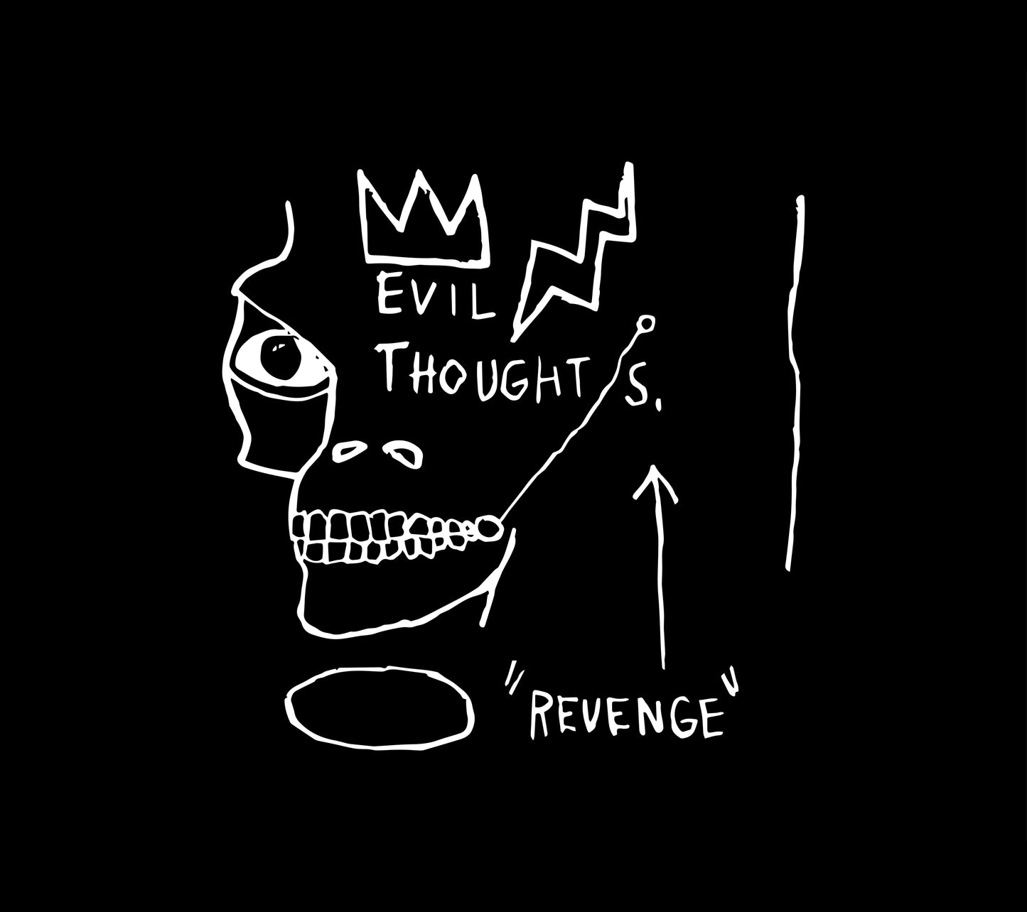 Basquiat Evil Thoughts Black Helmet