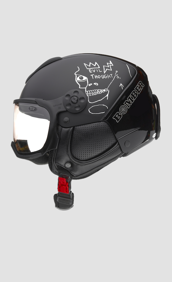 evil looking motorcycle helmets Basquiat Evil Thoughts Black Helmet