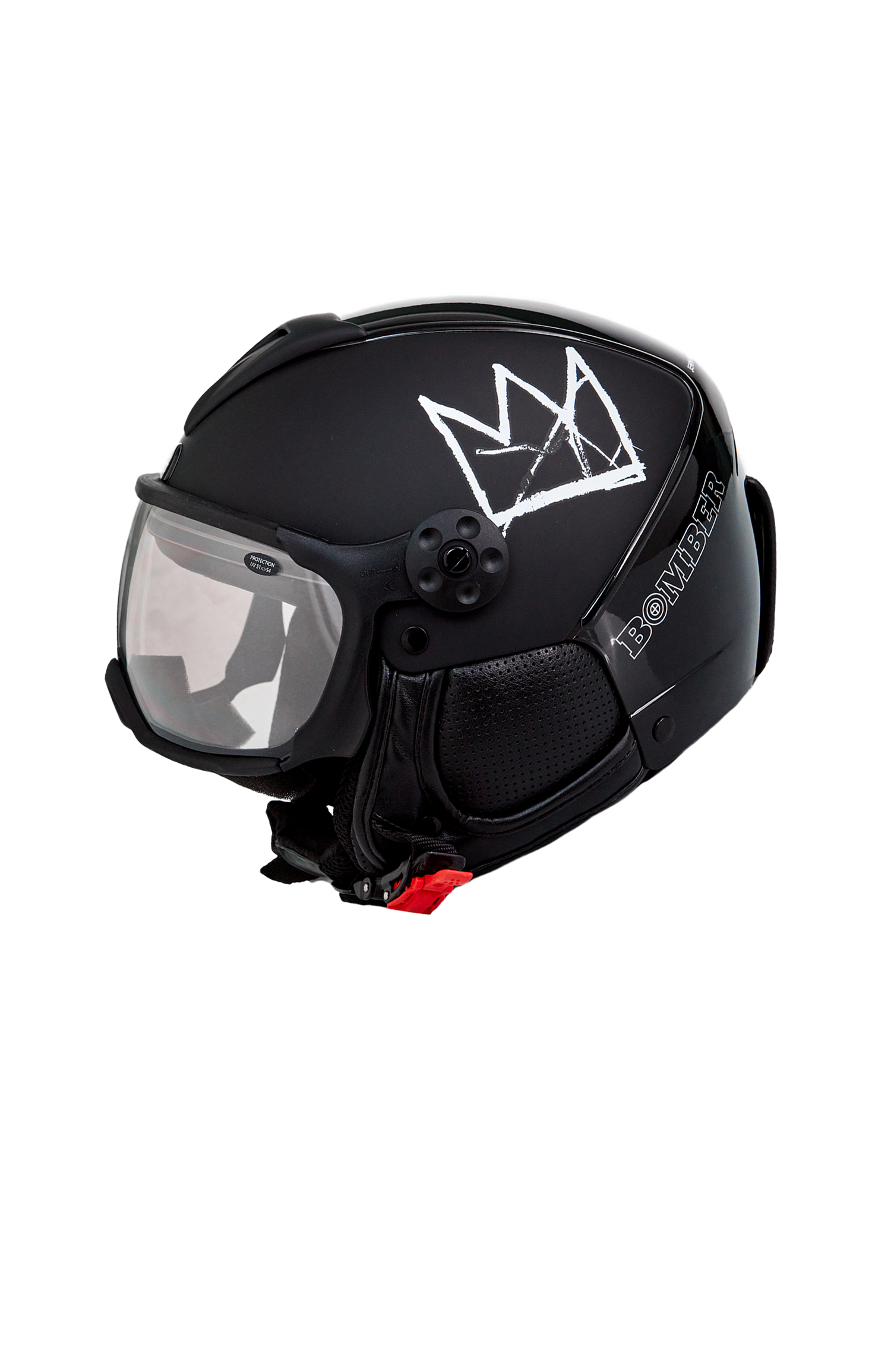 crown on motorcycle helmet Basquiat Black Crown Helmet