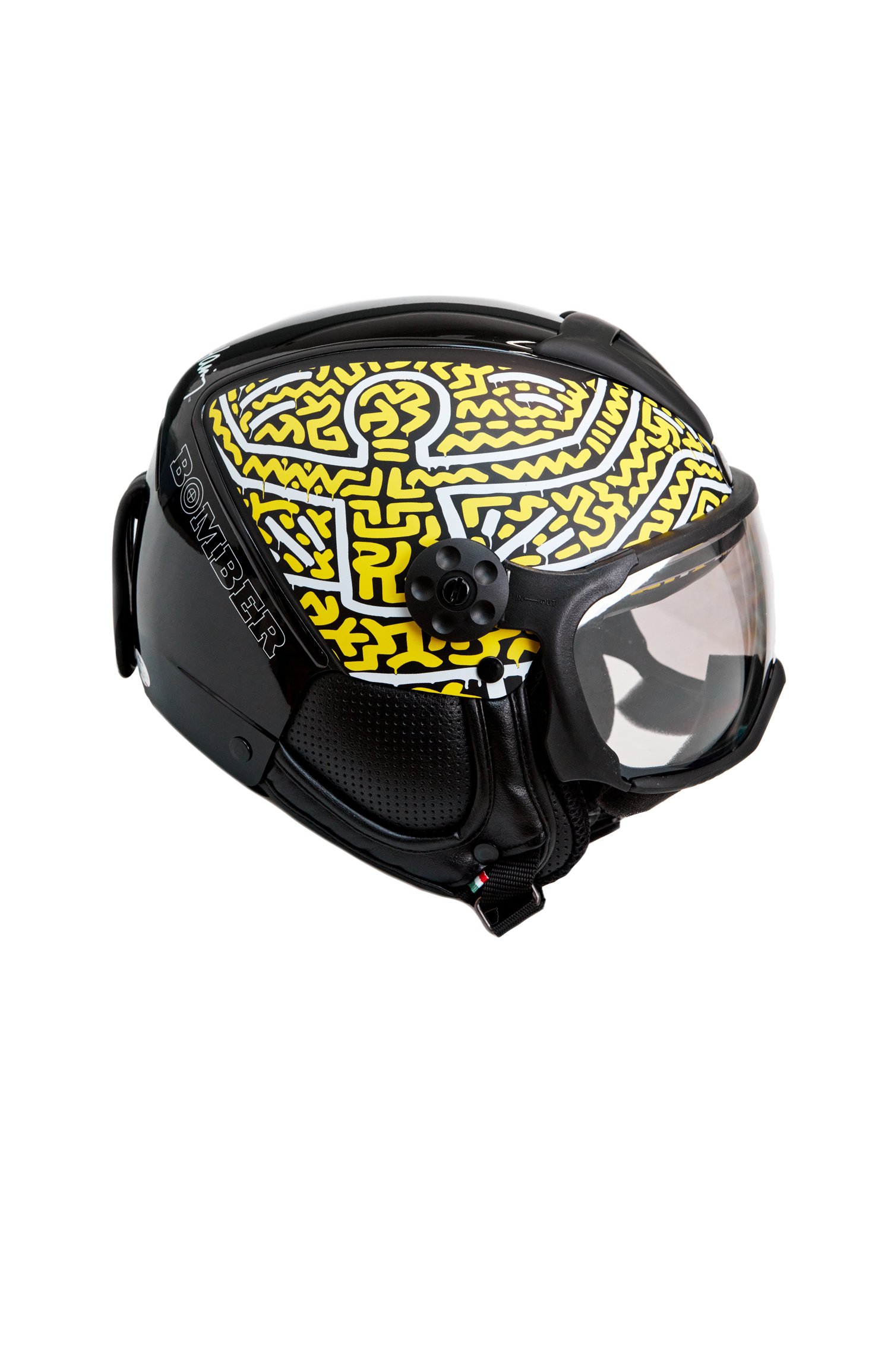 bomber style motorcycle helmet Haring Bright Vibes Helmet