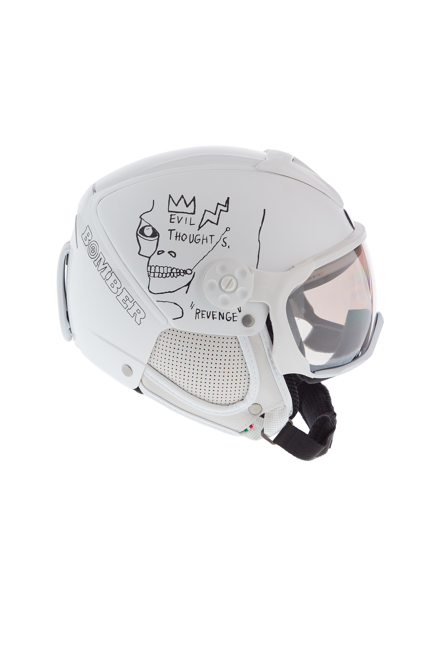 Basquiat Evil Thoughts White Helmet