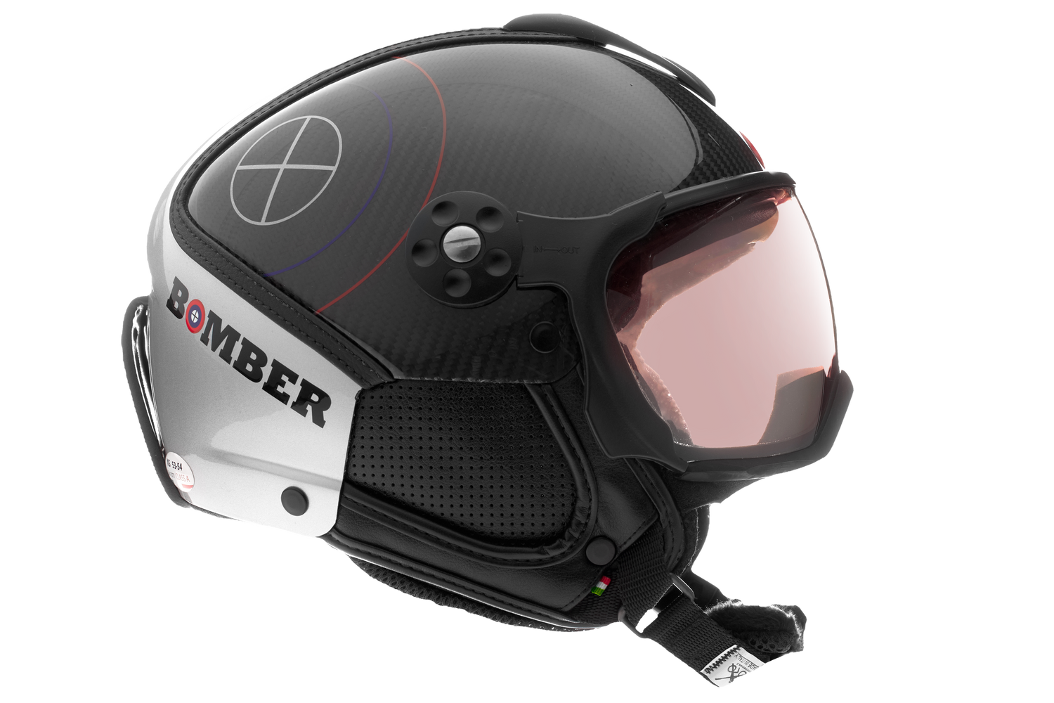 bomber plane style motorcycle helmet Carbon Power Helmet